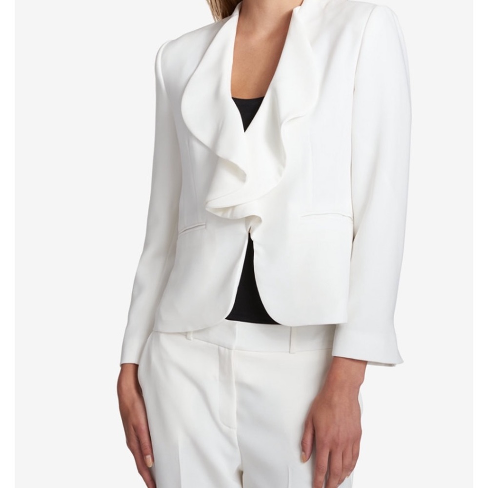 🧥 DKNY Ruffled Suit Jacket/Blazer